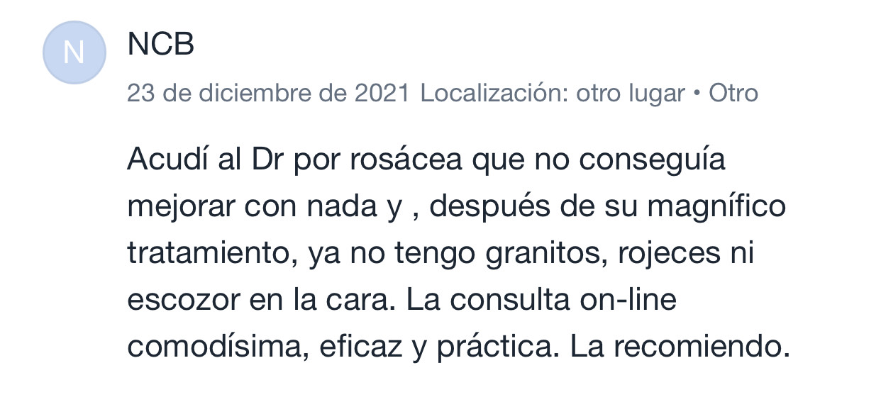Opinión de paciente