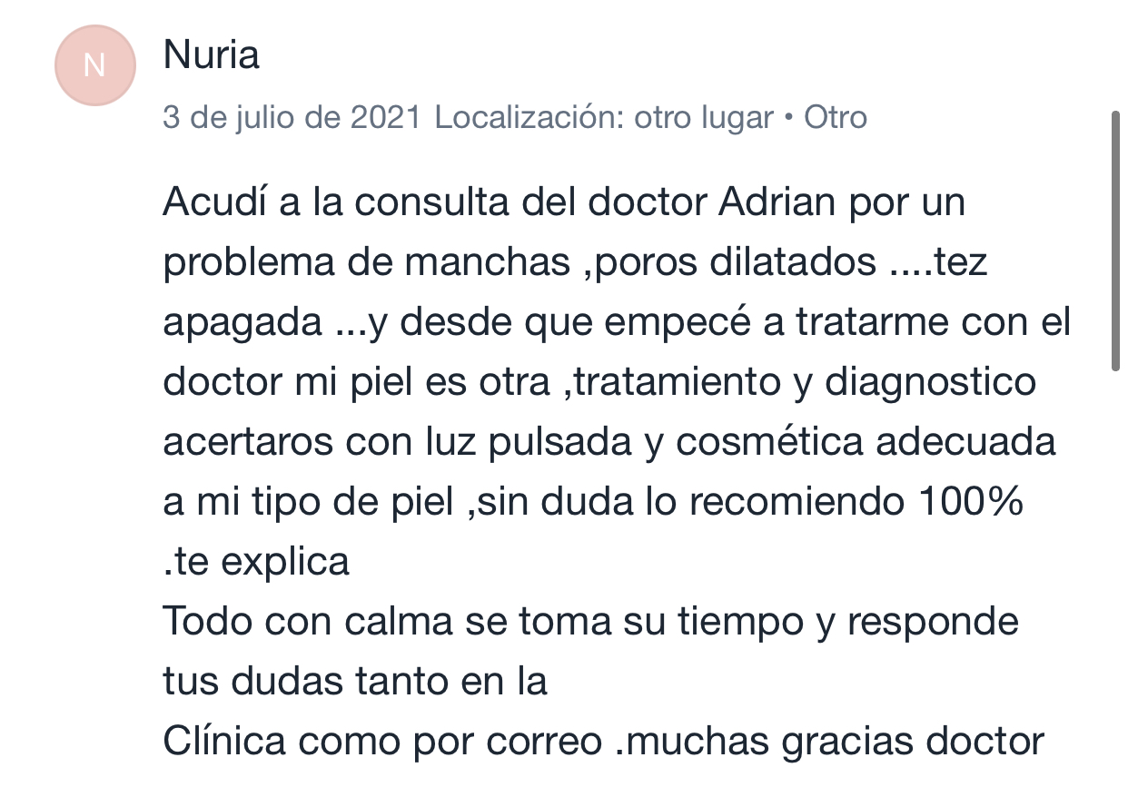 Opinión de paciente