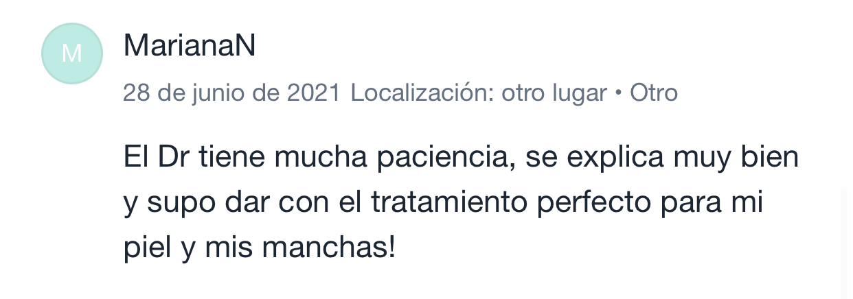 Opinión de paciente