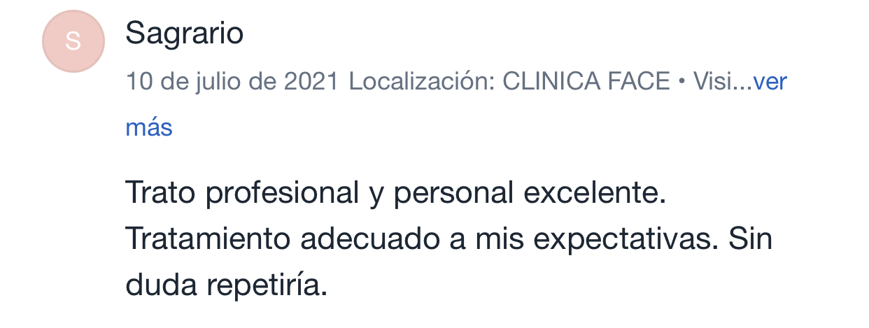 Opinión de paciente